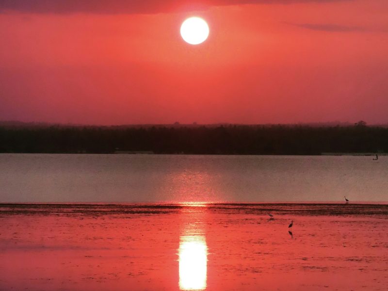 Sunset over the ocean
