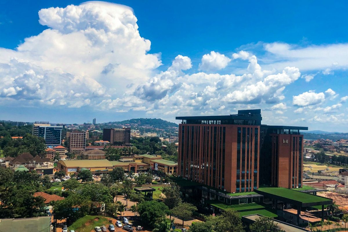 A view of a city from a tall building