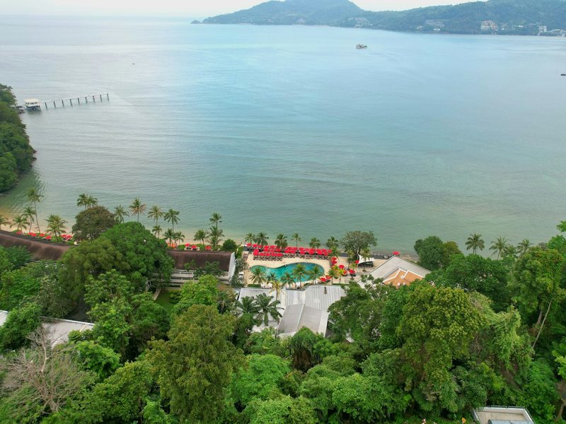Coastal resort with pool overlooking the ocean